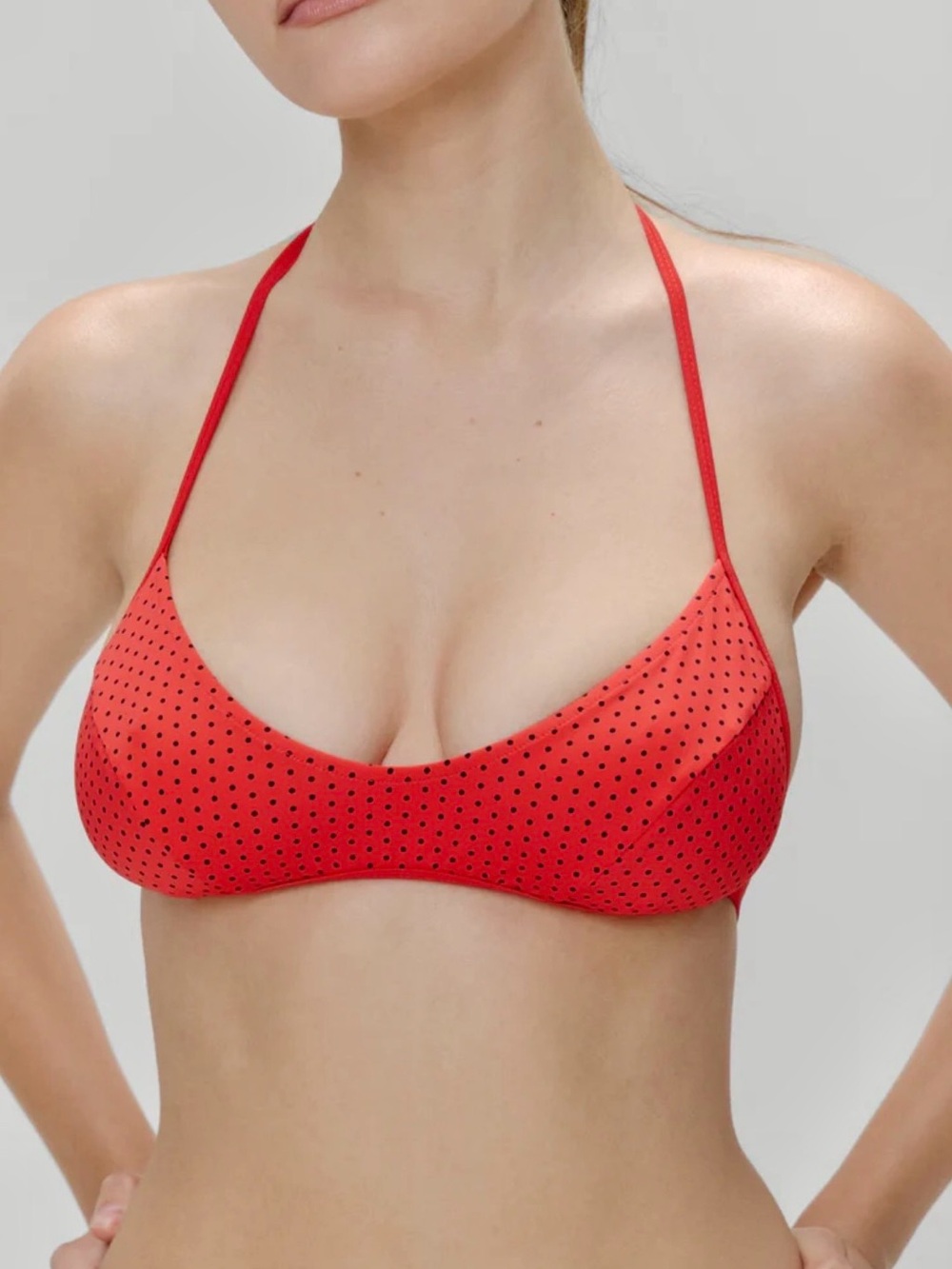 Frankie’s Bikinis - Micah Halter Bikini Top - Spice Dot - Size L